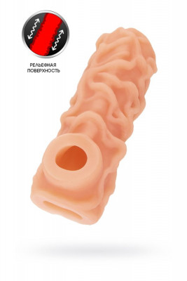 Насадка с выделенными венами, с подхватом мошонки и открытой головкой KOKOS арт. NS 004-M