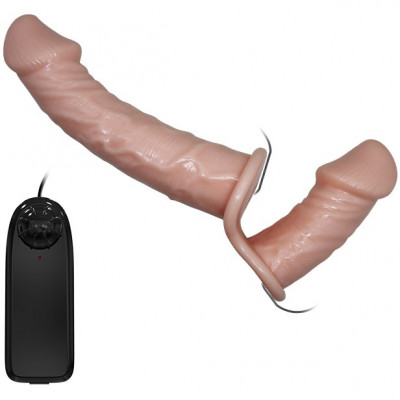 Женский двойной страпон с вибрацией на выносном пульте арт. BW-022060