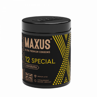 ПРЕЗЕРВАТИВЫ точечно-ребристые в кейсе MAXUS SPECIAL X-EDITION, 12 шт арт. 0901-055