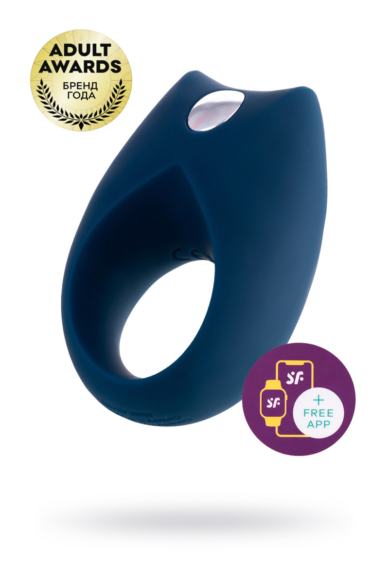 Эрекционное кольцо на пенис Satisfyer Royal, силикон, синий, 7,5 см. арт. J2008-21