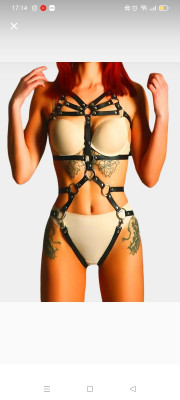 Кожаная портупея на талию и гартеры на бедра арт. 720277