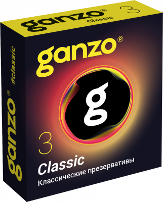 Презервативы GANZO CLASSIC №3 BLACK EDITION (классические с обильной смазкой), арт. 0701-036