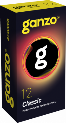 Презервативы GANZO CLASSIC №12 BLACK EDITION (классические с обильной смазкой), арт. 0701-037