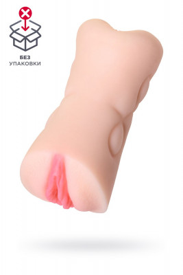 Мастурбатор реалистичный двусторонний, вагина и анус, TPR, телесный, 16 см (в пакете) арт. 893022-1