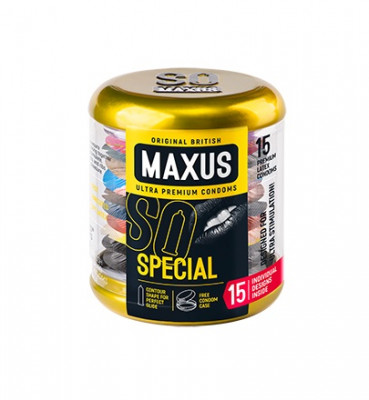 Презервативы точечно-ребристые в кейсе MAXUS SPECIAL, 15 шт