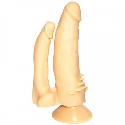 Двойной фаллоимитатор-реалистик с присоской Джага-Джага арт. 201-11 BX DD