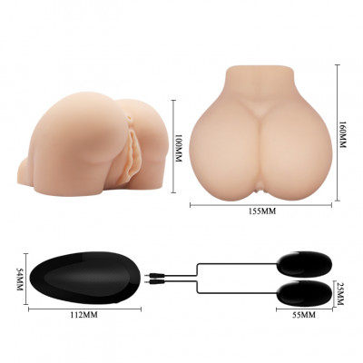 Мастурбатор с двумя отверстиями и вибрацией Crazy Bull арт. BM-009190 Z-1