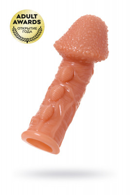 Реалистичная утолщающая насадка на член с пузыриками и венами KOKOS арт. ES.09-M