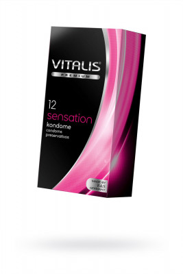 Презервативы Vitalis, premium, sensation, кольца, точечные, 18 см, 5,3 см, 12 шт. арт. 264