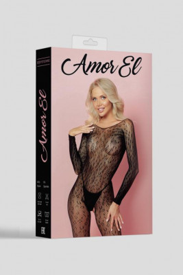 Боди-сетка Leopard, S/L арт. AME020BLK