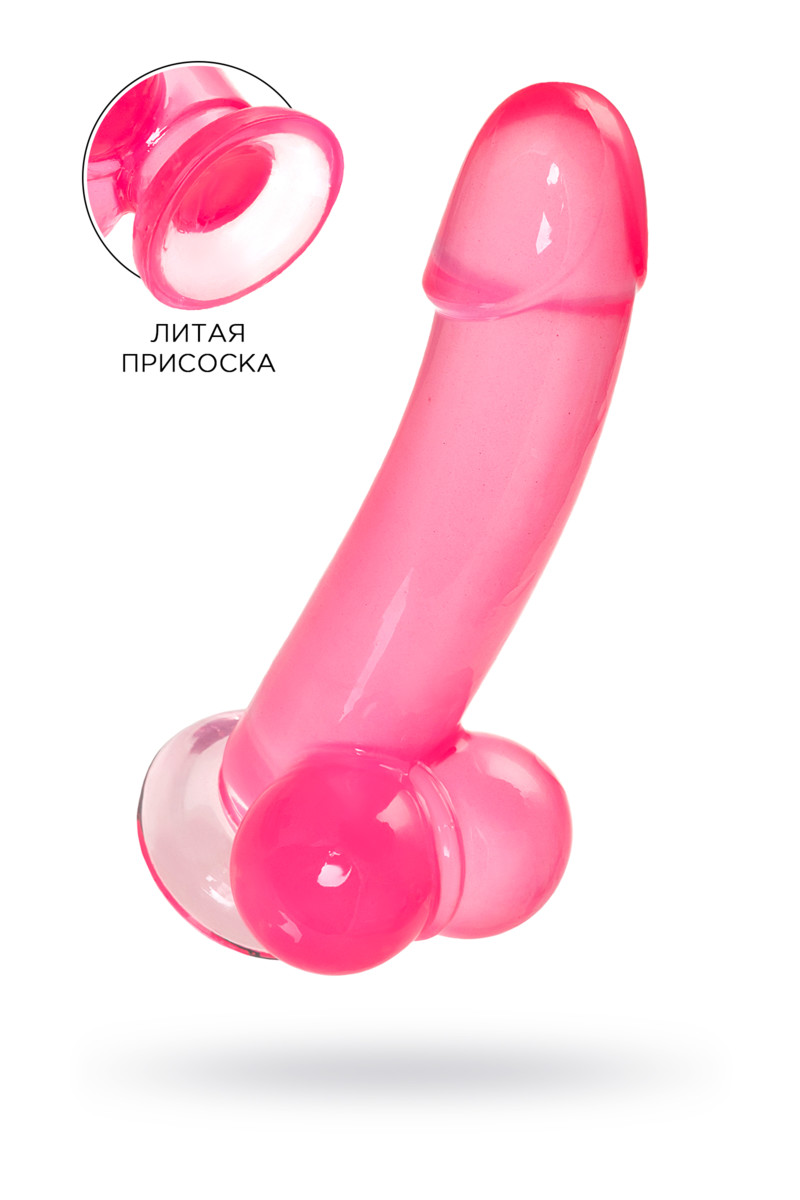Реалистичный фаллоимитатор A-Toys by TOYFA Fush, TPE, розовый, 18 см, арт. 762006