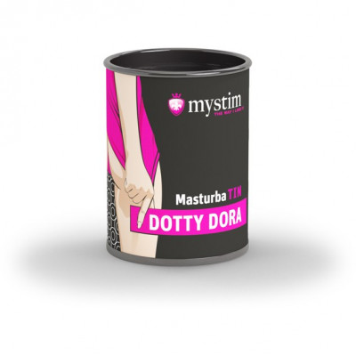 Мастурбатор Mystim MasturbaTIN "Dotty Dora - Dots", TPE, белый, 4,5 см арт. 46290