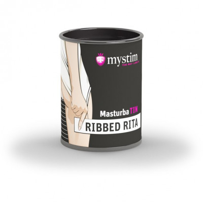 Мастурбатор Mystim MasturbaTIN "Ribbed Rita - Lemalla", TPE, белый, 4,5 см арт. 46291