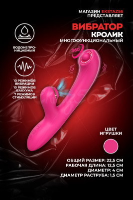 Многофункциональный вибратор-кролик арт. ZD092-RD