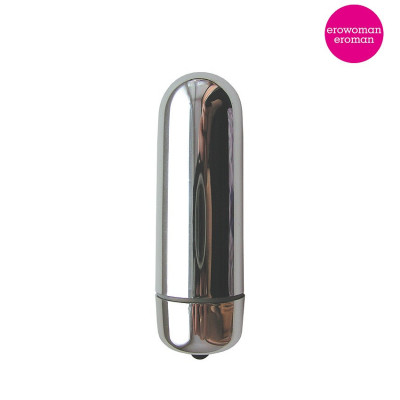 Серебристая гладкая пуля с вибрацией арт. EE-10268