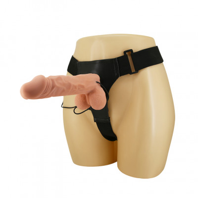 Страпон с вибрацией на регулируемых ремешках Ultra Passionate Harness арт. BW-022084ZR