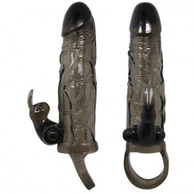 Насадка с клиторальным стимулятором и вибрацией Sex Expert арт. SEM-55117