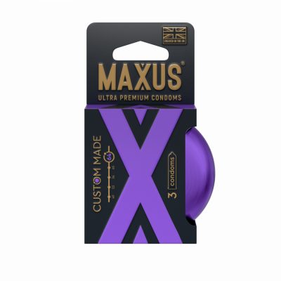 Презервативы MAXUS CUSTOM MADE 64 № 3 X-EDITION (гладкие, увеличенные) в кейсе, арт. 0901-186