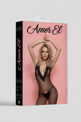 Кетсьюит (боди-комбинезон) Selena S/L арт. AME015BLK