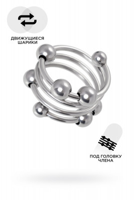 Кольцо под головку пениса Metal by TOYFA, металл, серебристое, Ø 3,5см арт. 717110-M