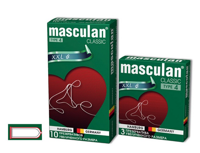 Презервативы "MASCULAN 4 CLASSIC" №10 (увеличенного размера) арт. 4 classic № 10