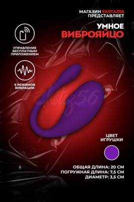 Виброяйцо с управлением через приложение арт. TD022-PU