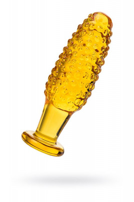Стеклянная анально-вагинальная пробка с выпуклыми точками Sexus Glass арт. 912028