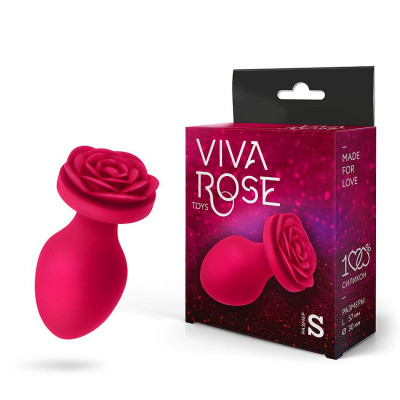 Втулка анальная  с розой в основании Viva Rose Toys арт. RT-34016