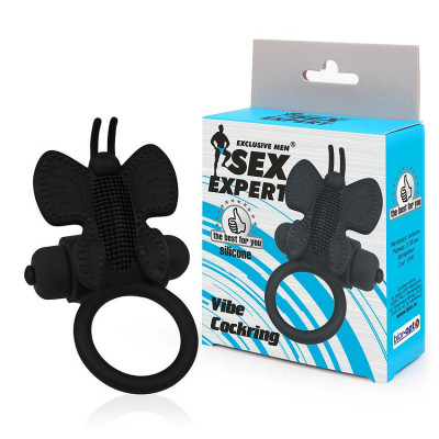 Эрекционное кольцо с вибрацией Sex Expert арт. SEM-55207