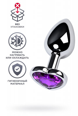 Анальная металлическая пробка со стразом арт. 351025
