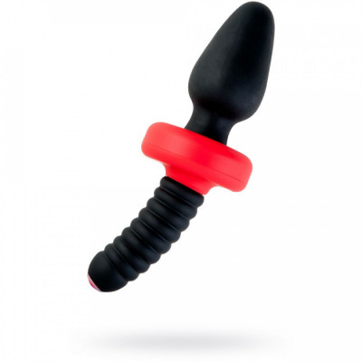 Анальная вибровтулка для фистинга Black & Red by TOYFA арт. 901338-5