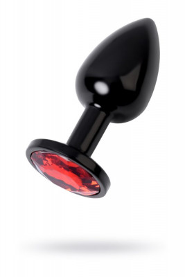 Анальная втулка из металла с красным стразом Metal by TOYFA арт. 717007-59