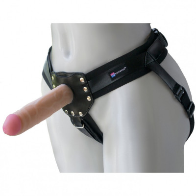 Пояс-трусики с реалистичной насадкой и вагинальной пробкой Strap On Exotic Linda арт. 331003
