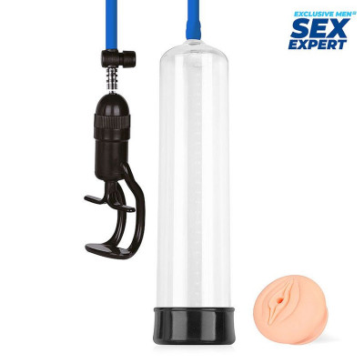 Помпа вакуумная с ручным насосом и уплотнителем-вагиной Sex Expert арт. SEM-55164