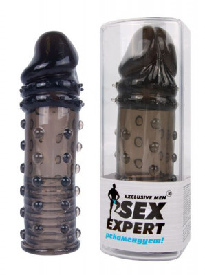 Увеличивающая насадка на член со стимулирующей поверхностью Sex Expert арт. SEM-55121-1