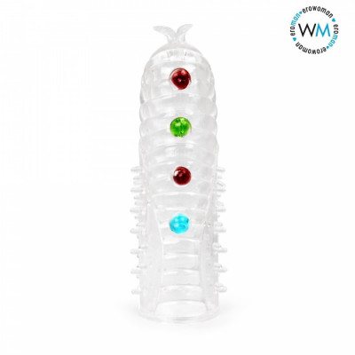 Насадка закрытая с шариками и усиками Crystal Sleeve арт. EE-10106