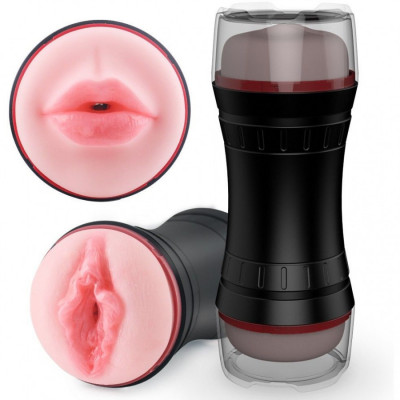 Двусторонний мастурбатор ротик и вагина в колбе S-HANDE арт. SHD-S192