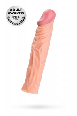 Реалистичная увеличивающая насадка на член с ярко выраженной головкой TOYFA A-Toys арт. 863005