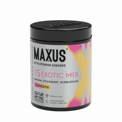 Презервативы в кейсе Maxus Exotic Mix, ароматизированные, 15 шт арт. 0901-060