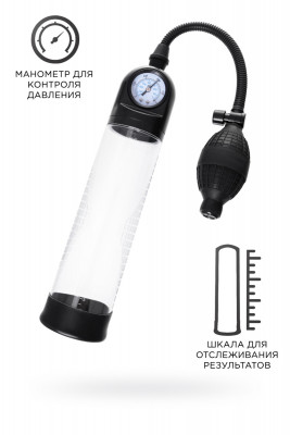 Механическая помпа с манометром и мерной линейкой Sexus Men Training Roald арт. 709016
