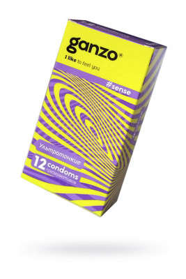 Презервативы ультратонкие Ganzo SENSE, 12 шт