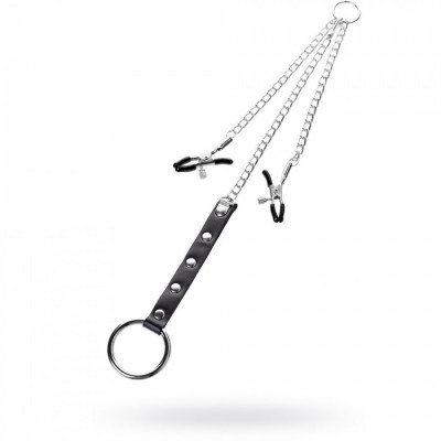 Зажимы для сосков с кольцом для пениса TOYFA Metal арт. 712051