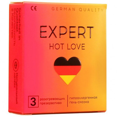 Презервативы с разогревающим эффектом EXPERT HOT LOVE, 3 шт арт. 201-0687