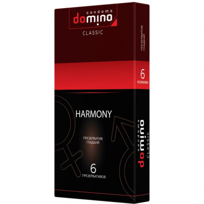 Гладкие презервативы Domino Harmony, 6 шт