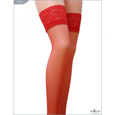 Чулки в сетку с кружевной резинкой Passion, 3/4 арт. ST020-R-3/4