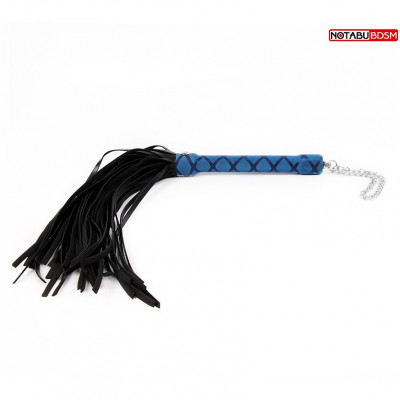 Многохвостая плеть-флоггер с синей ручкой арт. NTB-80645