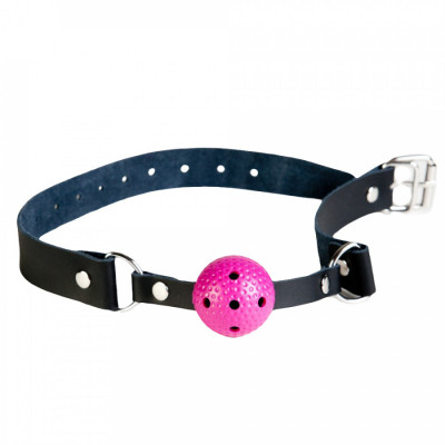 Кляп с дырочками на кожаном ремешке TOYFA Theatre арт. 708013