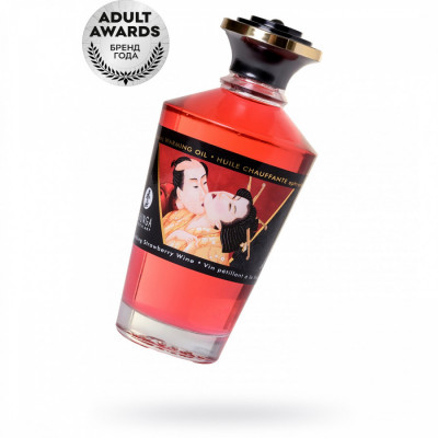 Съедобное интимное массажное Shunga, Игристое клубничное вино арт. 2208