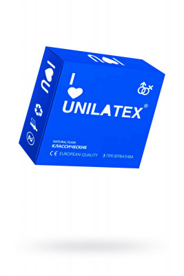 Презервативы классические UNILATEX NATURAL PLAIN, 3 шт арт. 3002