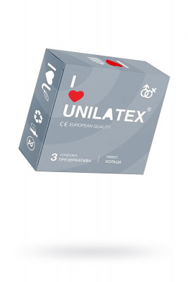 Презервативы ребристые Unilatex ribbed, 3 шт арт. 3018